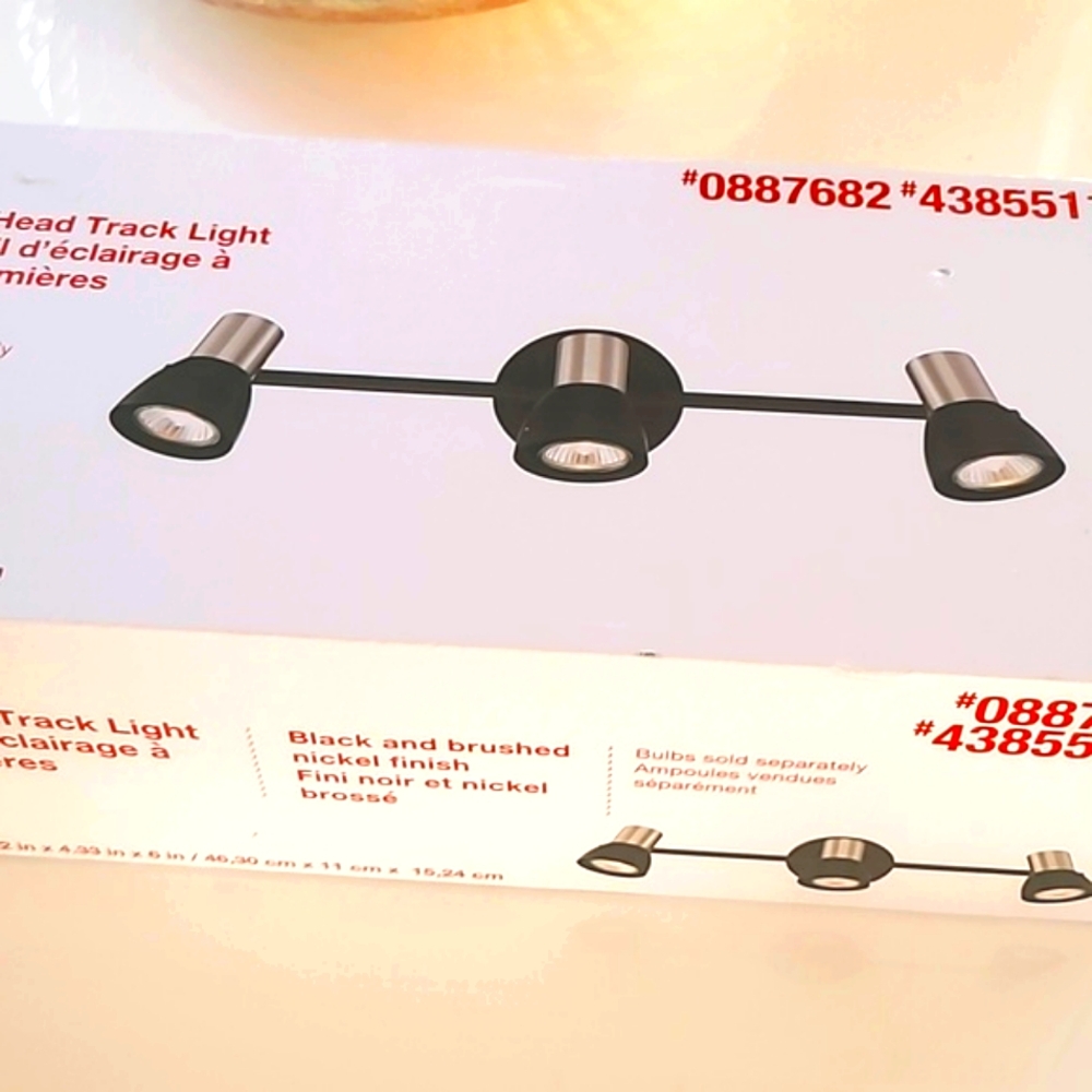 3 head track Light black steinless